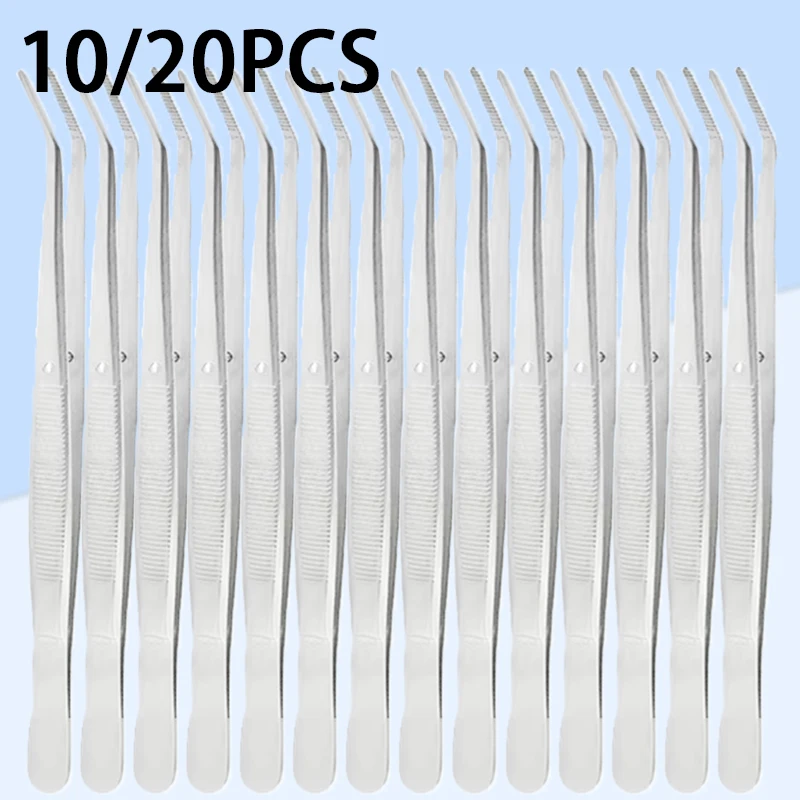 

10-20PCS Stainless Steel Dental Cotton Tweezers Filling Clip Nail Art Nippers for Professional Medical Surgical Instruments