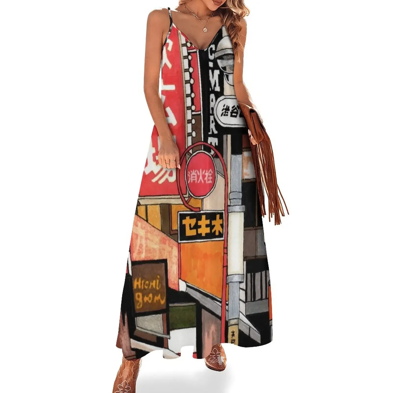 

Tokyo Street Signs Sleeveless Dress summer dress daily dress dresses