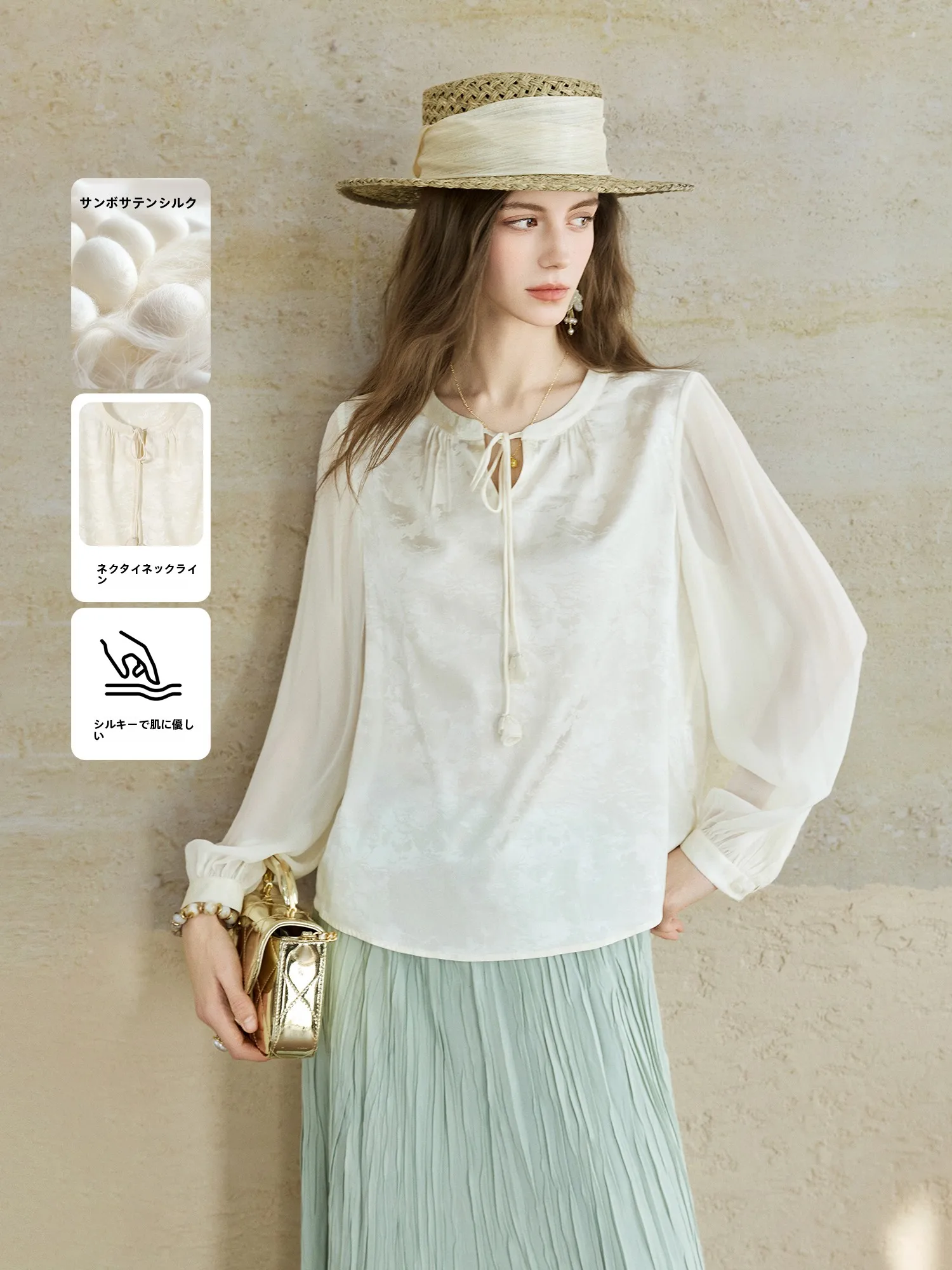 

Muses Pumpkin Valley 19mm Silk Shirt Women's Fine Texture Long Shirt Commute Style Loose Fit Breathable Long Sleeve