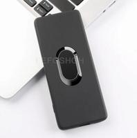 For Qin1S Plus Case Qin 1S Plus Back Ring Holder Bracket Phone Case Smartphone TPU Soft Silicone Cover