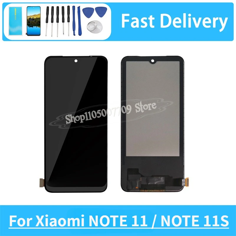 6.4'' LCD Display For Xiaomi Redmi Note 11 11S Touch Screen Digitizer Panel Assembly TFT Replacement No Frame