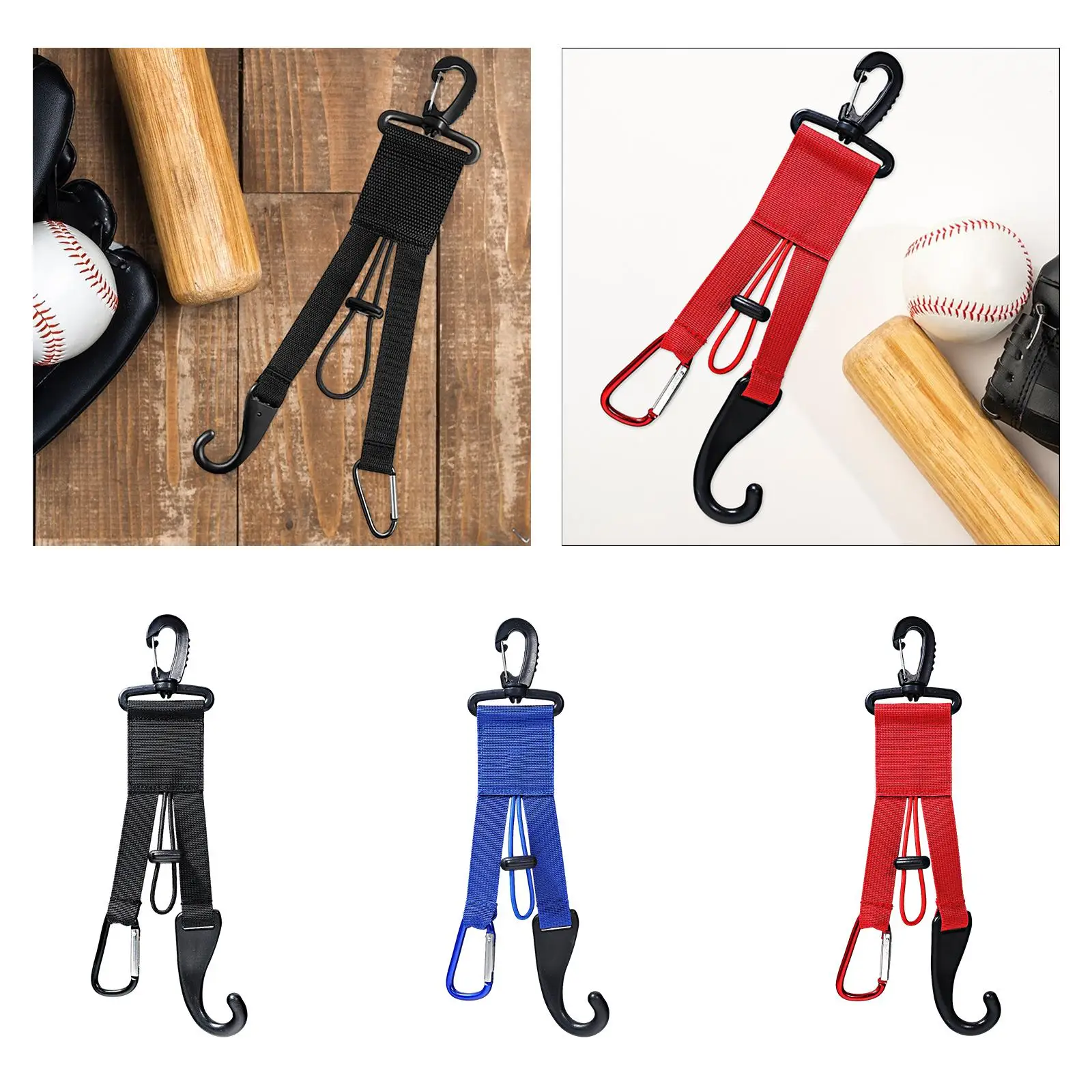 Organizer do baseballu, wieszak na nietoperze Dugout, regulowana pętla do bungee Dugout