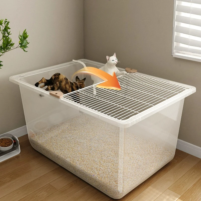 Hiding Closed Detachable Defecation Litter Box Luxury Extra Large Sandbox Litter Box With Hole Lettiera Gatto Household Items