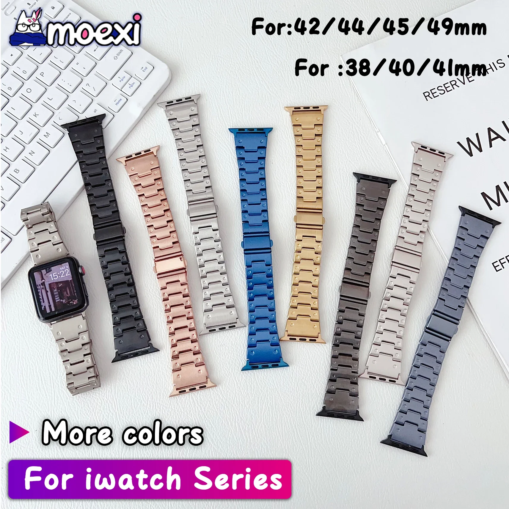 

Стальной ремешок для iwatch HK10 HK9 Pro Max ремешок 44/45 мм 42 мм 38 мм 49 мм HK8 Pro Max Смарт-часы Металлический ремешок H12 Ultra DT8 Plus S9 SE