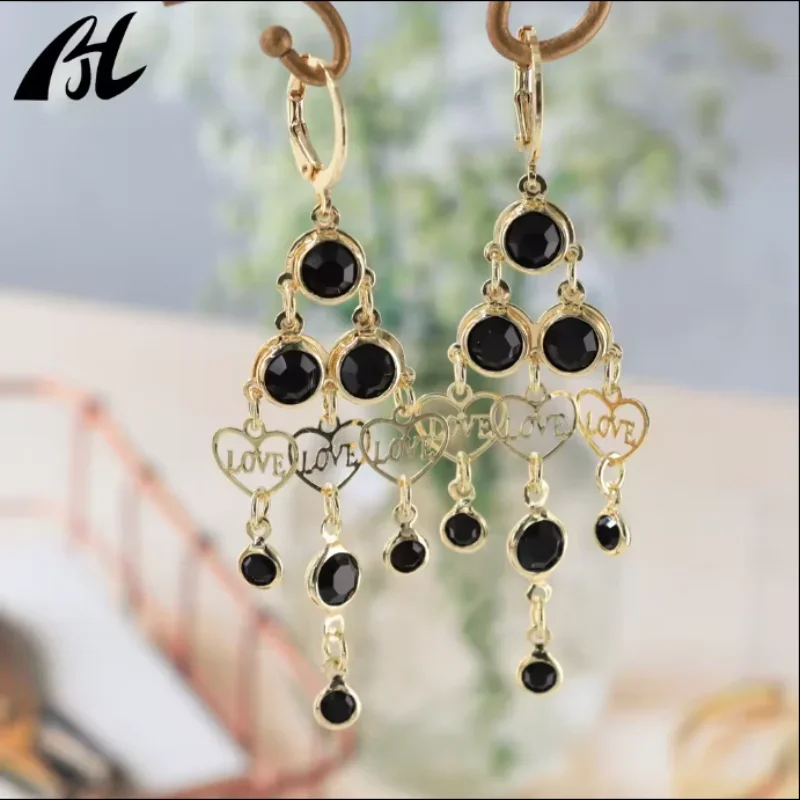 Fashion Jewelry Accessories Bohemia Layered Beads Hearth Long Tassel Drop Dangle Women Wedding Earrings