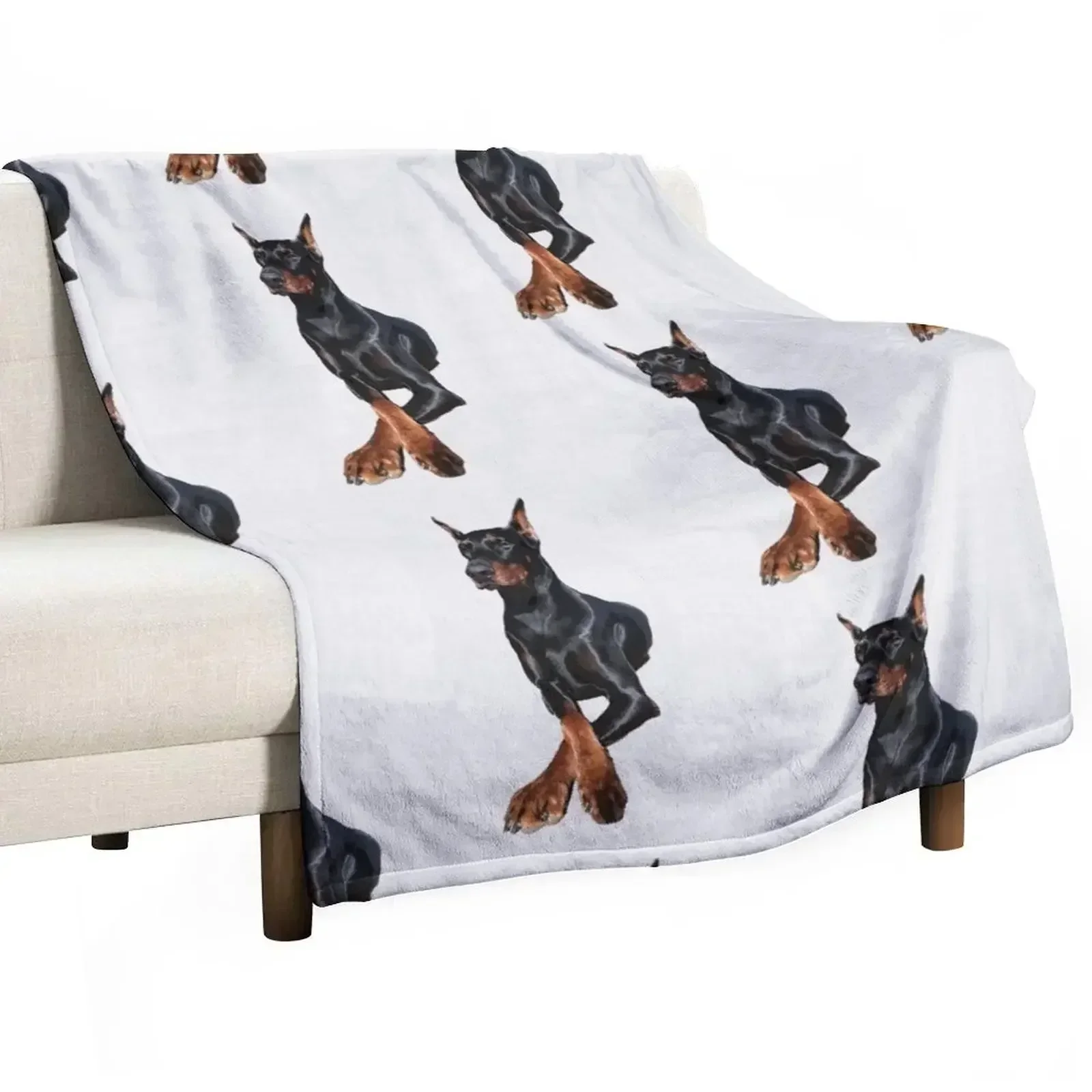 Doberman Dog Dobermann Pinscher Throw Blanket warm for winter Decorative Sofas Blankets