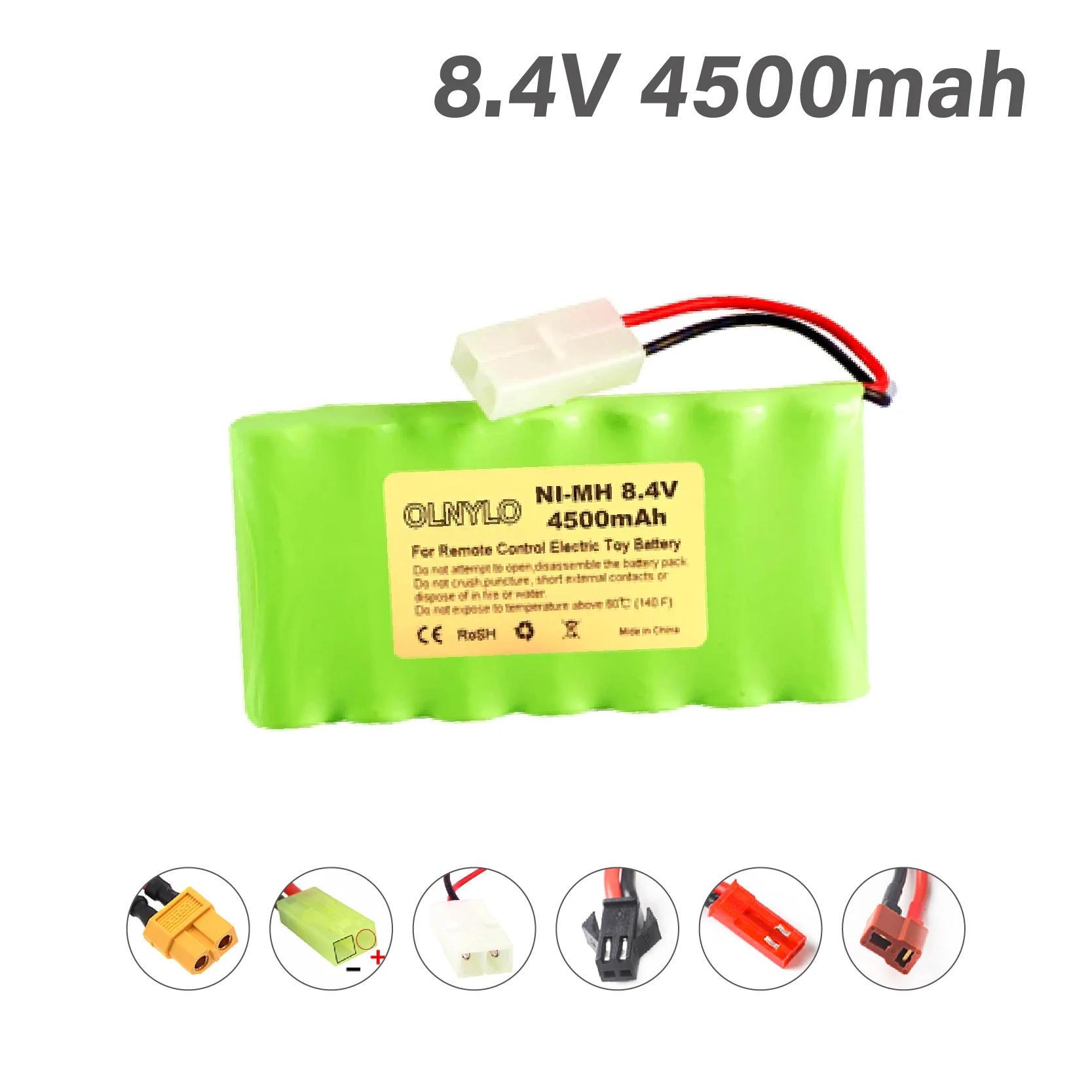 Rechargeable AA Battery 8.4v 4500mAh Nimh For Rc toys Cars Tanks Robots Gun 4500mah  For Rc Boat accessories sm/jst/Tamiya plug