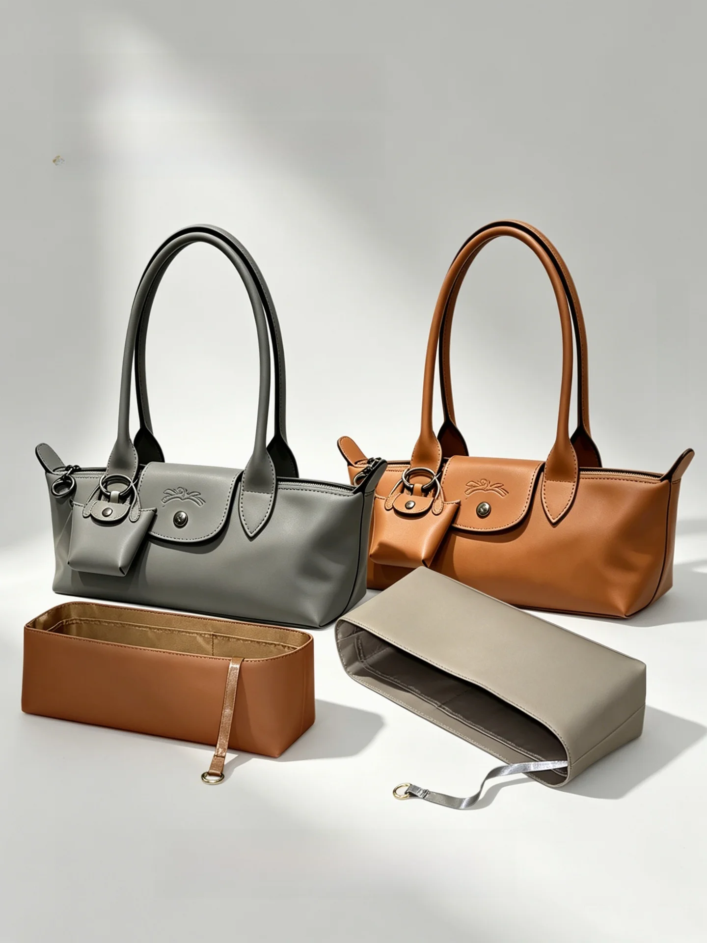 xtra-m-long-handle-single-shoulder-bag-inner-pouch-simplistic-style-rectangular-structure-for-longuette-french-bread-bag