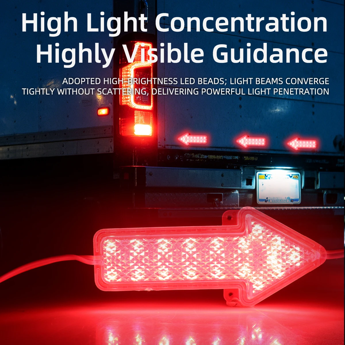 10Pcs High-Brightness LED Module Trailer Truck Side Marker Lamp Universal 12V /24V Arrow LED Warning Signal Light Accessories