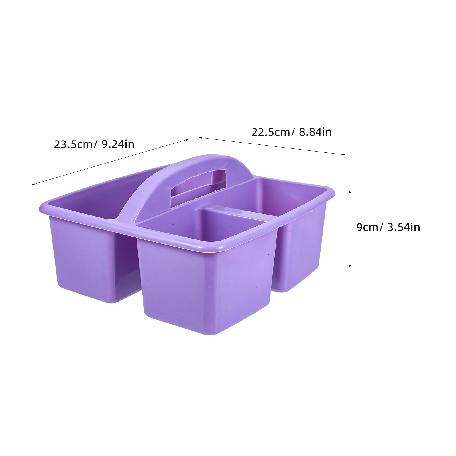 Portable Handled School Supply Basket Multi-Compartment Storage Organizer Classroom Pencil Holder Art Container