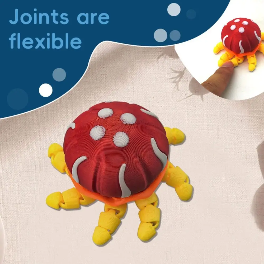 

Simulation Movable Jellyfish Ornament Plastic Multi-Jointed 3D Printed Jellyfish Toy Collection Model Doll