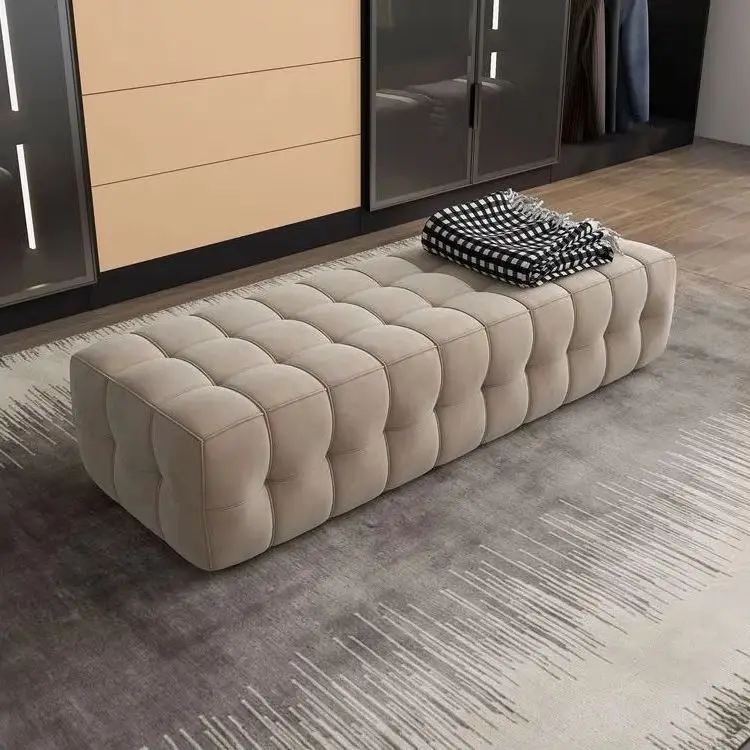

Luxury Household Sofa Bench Bedroom Bedside Stool Living Room Pedal Pier Long Strip Shoes Changing Stool Furniture