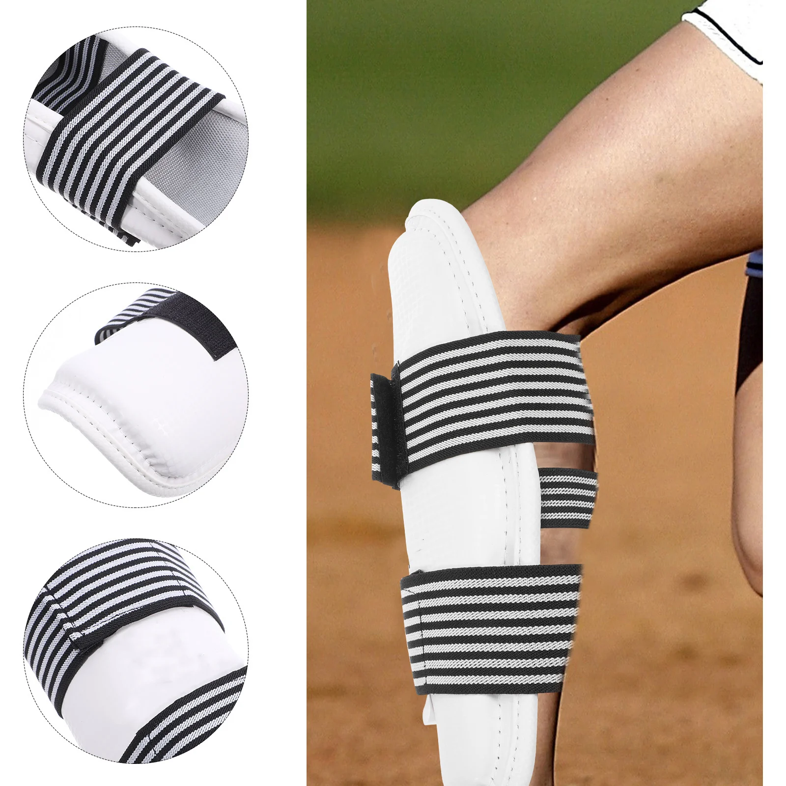 

2Pcs Taekwondo Shin Guards Thai Pads Kickboxing Protective Gear Sturdy Sponge Easy Wear Off Shin Guards Thai