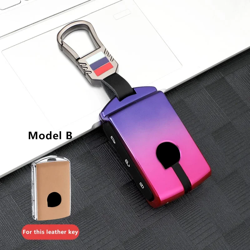 Zinc Alloy Car Key Case for Volvo XC40 XC60 S60 S90 C40 XC90 2016-2024 V90 EX40 EX90 Remote Cover Shell Keychain Accessories