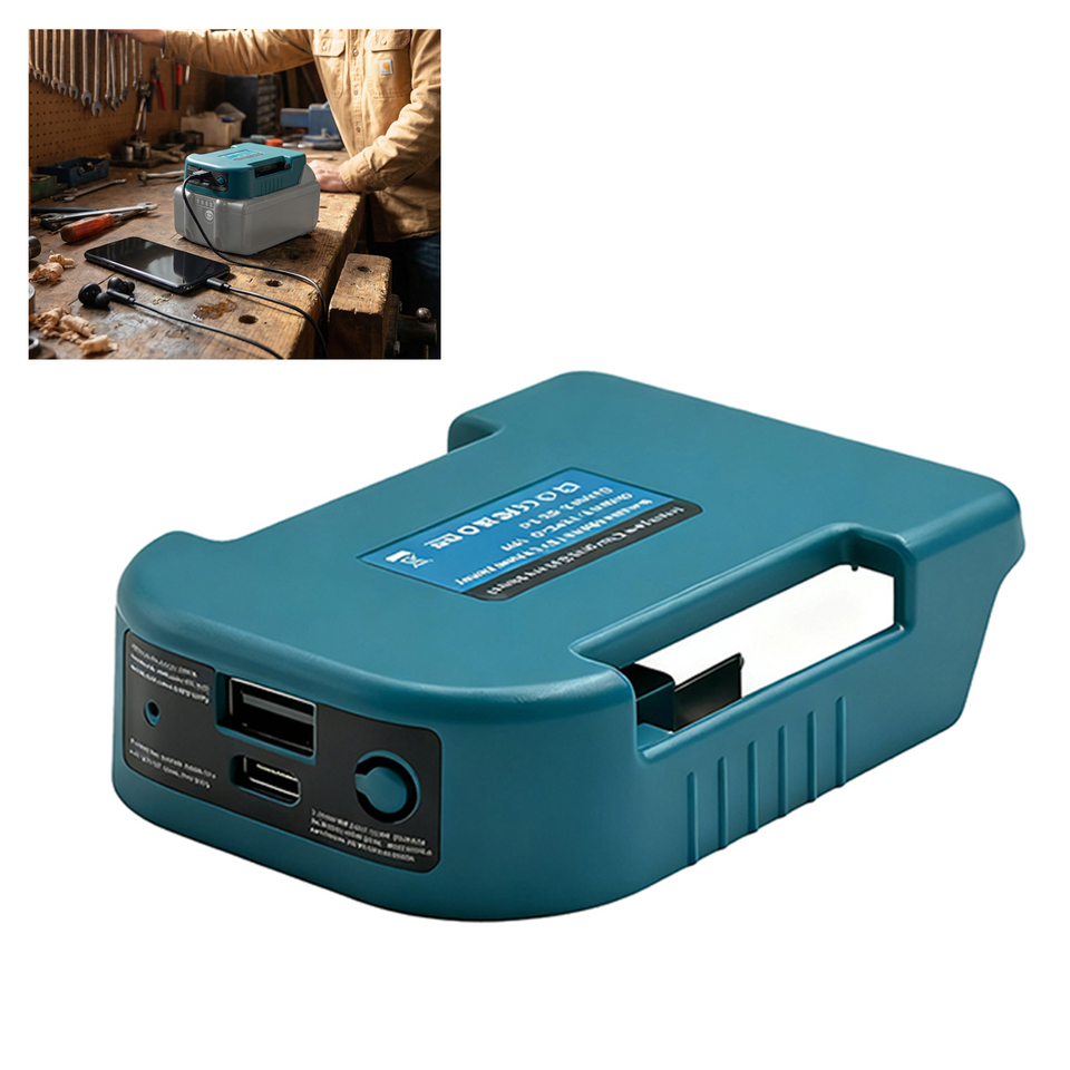  1Pc For Makita 18V With USB With Type-C Battery Holder For Makita Battery BL1840 BL1850 BL1860 Charger Adapter Fast Charging