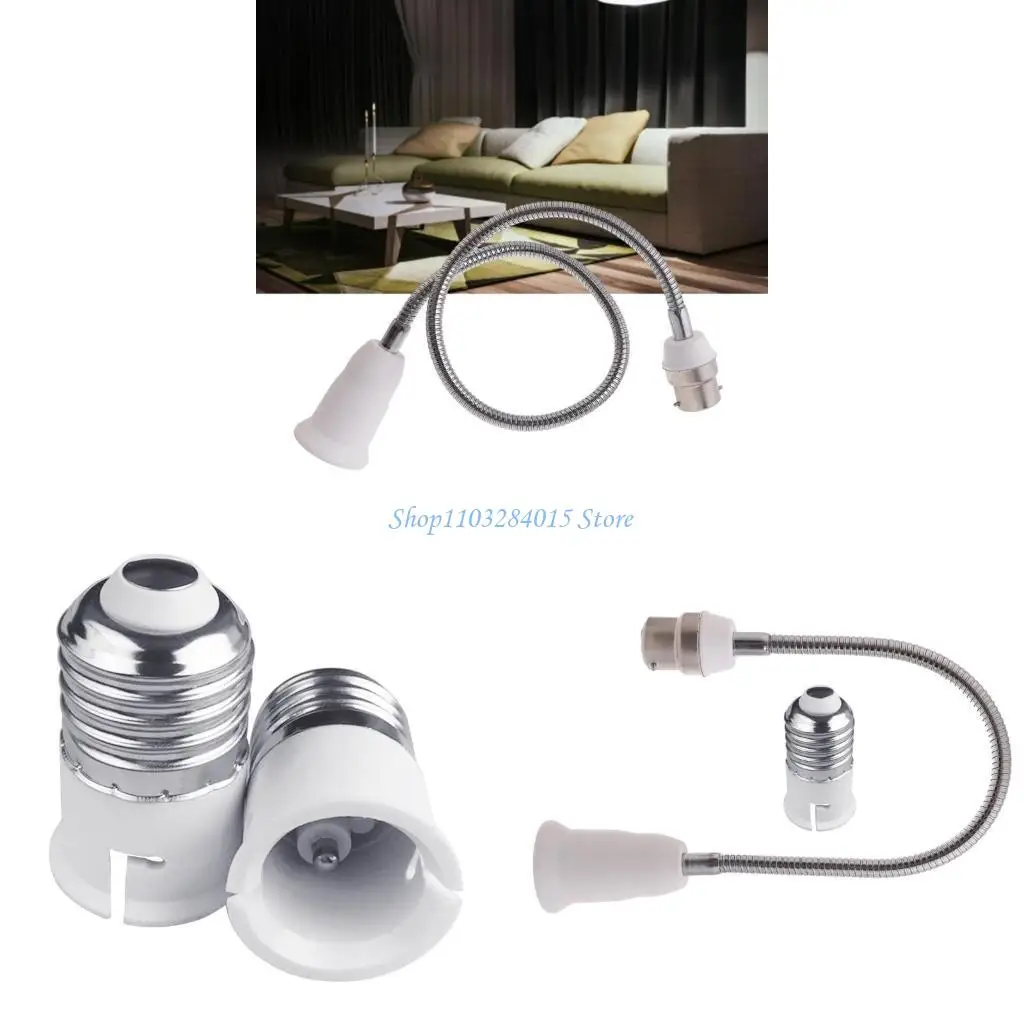 

R6FF B22 to E27 Socket Extender Extension Bendable Flexible Gooseneck Adjustable