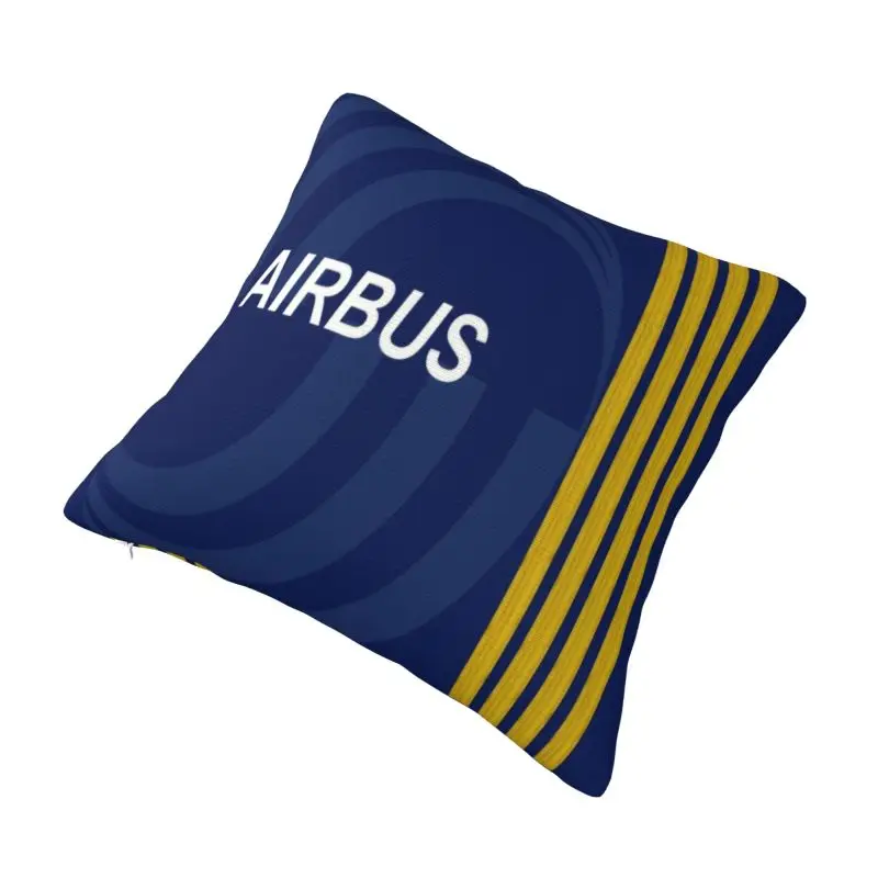 Custom Airbus Fighter Pilot Pillow Case Aviation Airplane Cushions Cover for Sofa Square Pillowcase