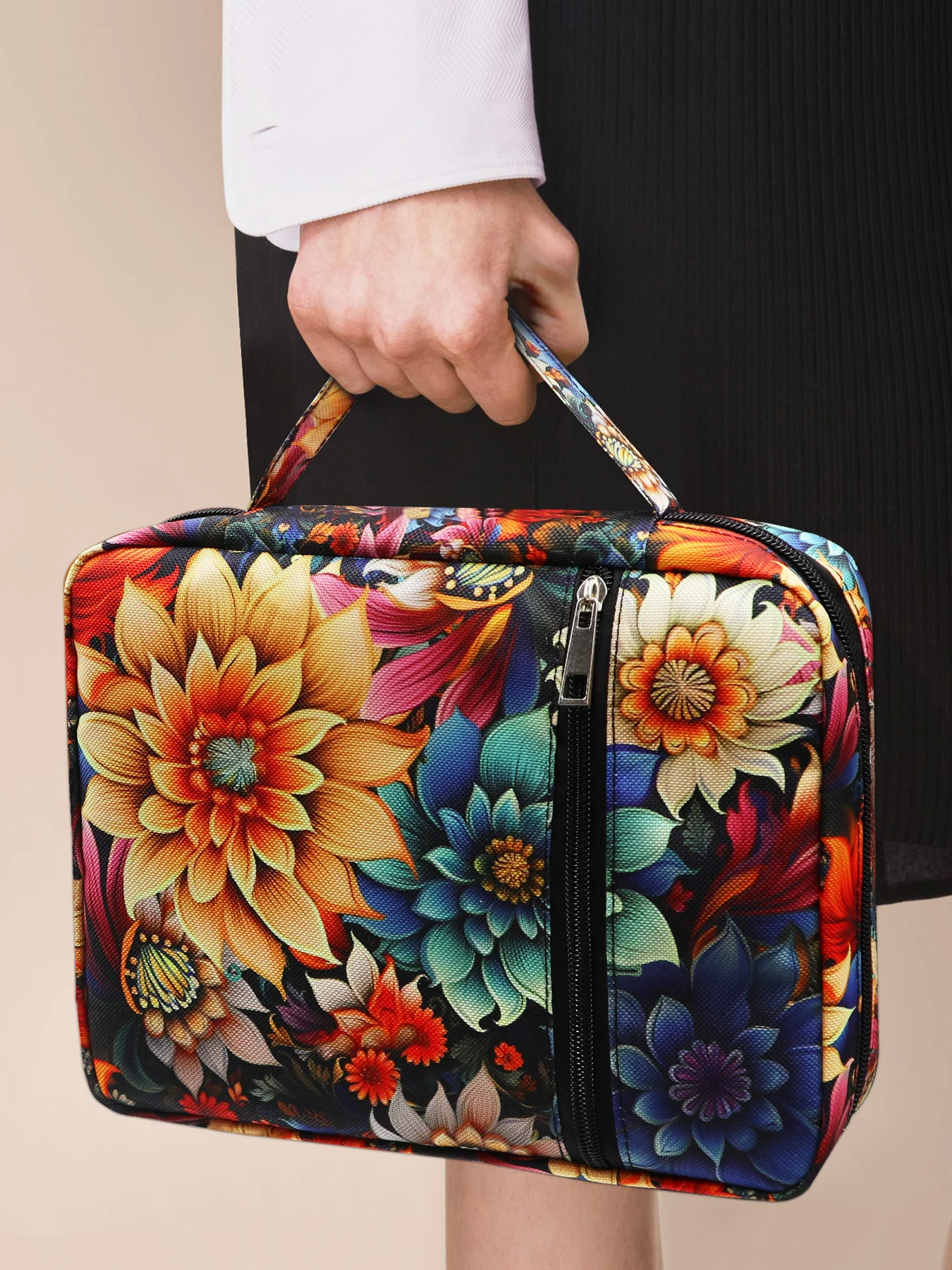Bible Cover for Women with Flowers Printing, Bible Case,Bible Bag, Study Bible Case,Covers for Bible,Bible Boooks Covers