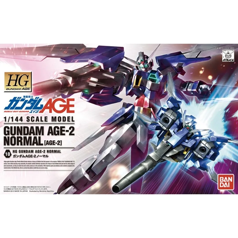 

In stock Bandai Genuine HG 1:144 GUNDAM AGE-2 NORMAL Gundam Anime Action Figure Assembly Model Toys Gifts
