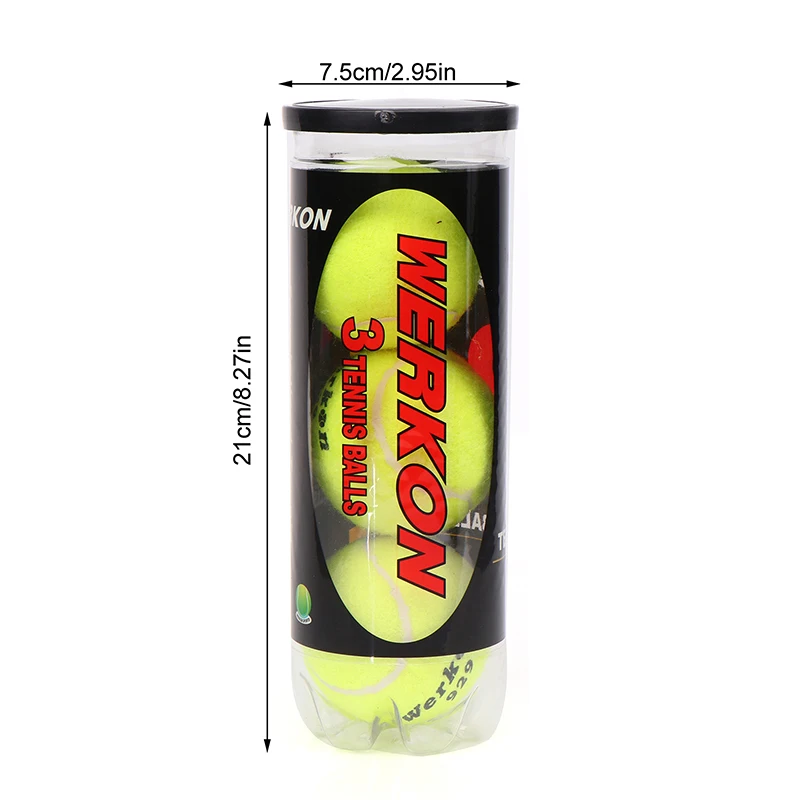 1Tube 3Pcs Tennis Balls High Elasticity Durability Unpressurised Tennis Ball Training Sport Competition Ball For Tennis Trainer