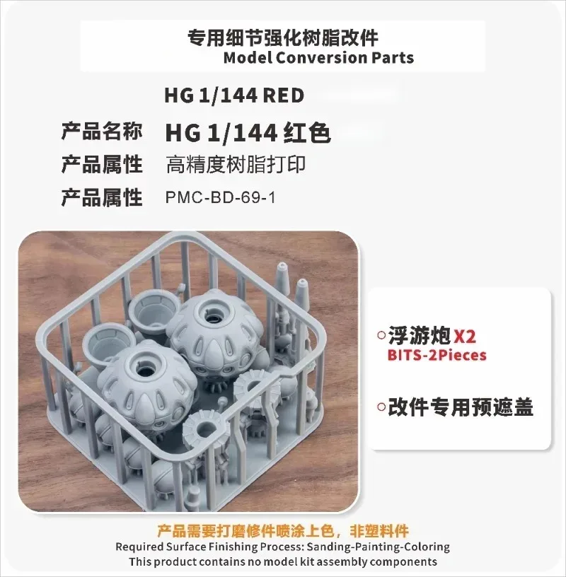 HG 1/144 gMS-α Red GQuuuuuuX TAS PMC-BD-69-1 2Pcs Resin 3D Print Parts High Accurate DIY Model Conversion Mod Parts