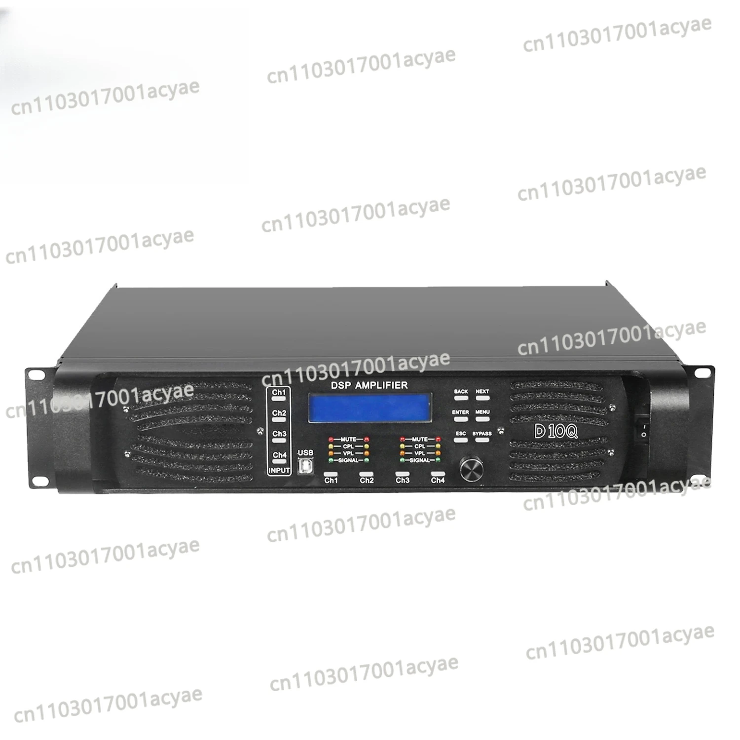 D10Q 4-Channel 10000 Watt Class D DSP Digital Power Amplifier Professional Audio For Church & Video Lighting