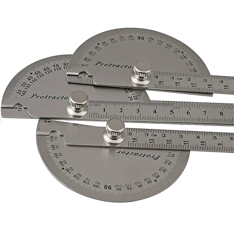 Stainless Steel Angle Gauge Protractor Measuring Angle Large Woodworking Carpenter Angle Rulers Dividing Gauge