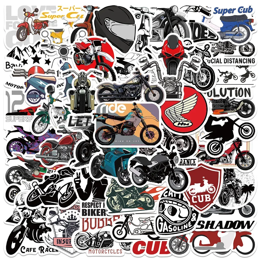 Hot Motorcycle Waterproof Reflective Stickers Car Electric Vehicle Helmet Stickers Personalized Modification Scratch Masking