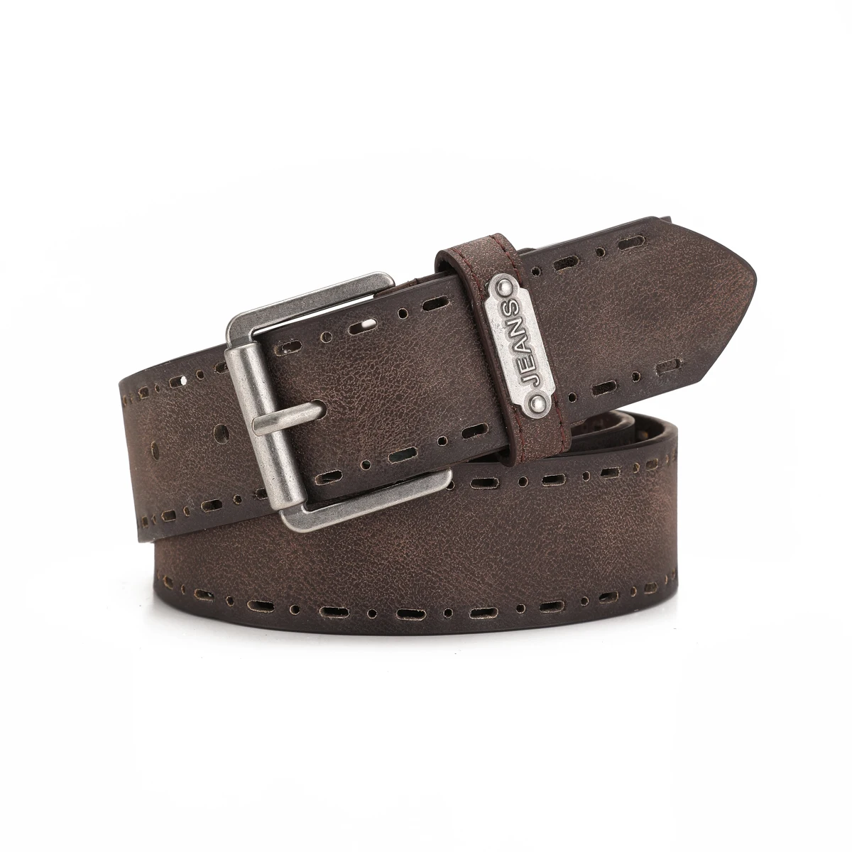 A PU Belt Suitable for Both Men and Women, Combining the Style of Western Denim and Retro, Is Perfect for Daily Casual Outings