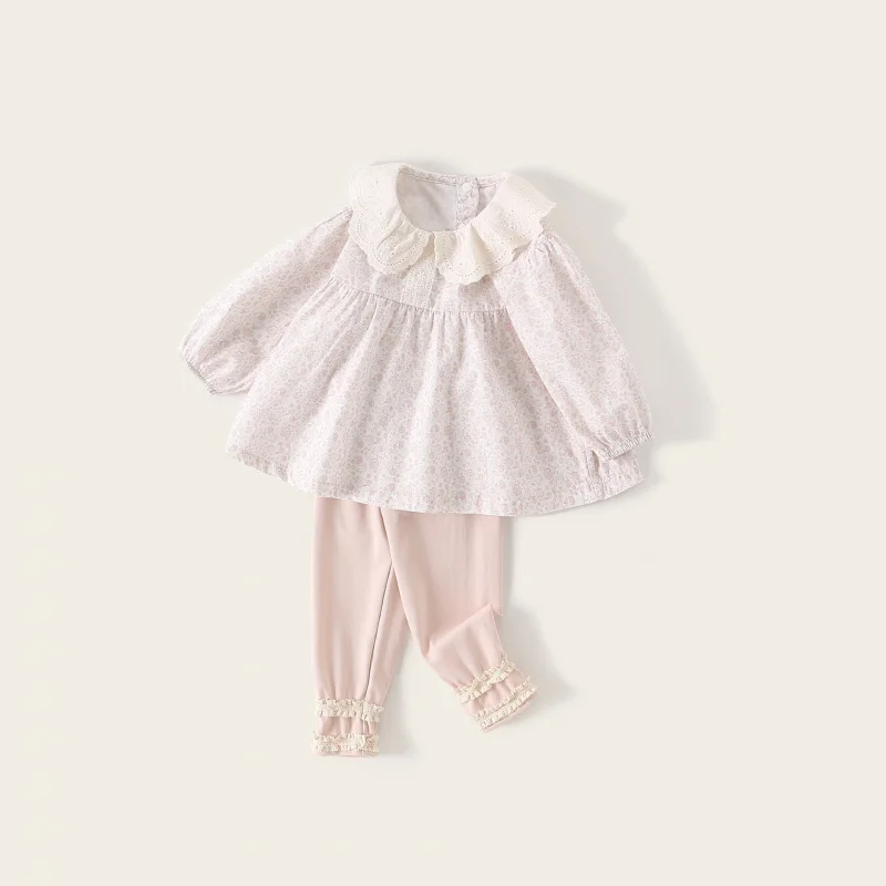 

Stylish little princess spring outfit set2026Spring new Korean-style floral dress for baby girls