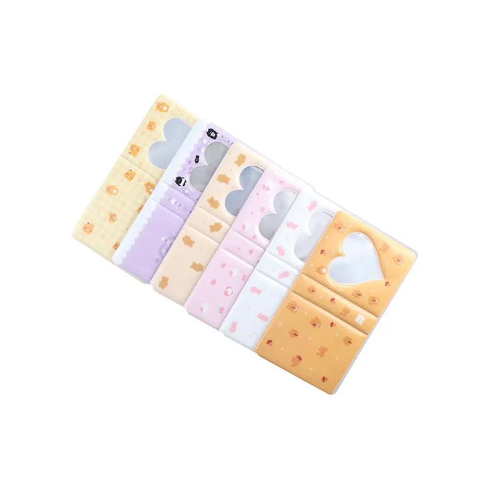 Cute Cartoon Bear Photo Album Pastic Waterproof Hollow Picture Storage Case Anti-scratch Ins Love Heart Photo Album Kpop Card