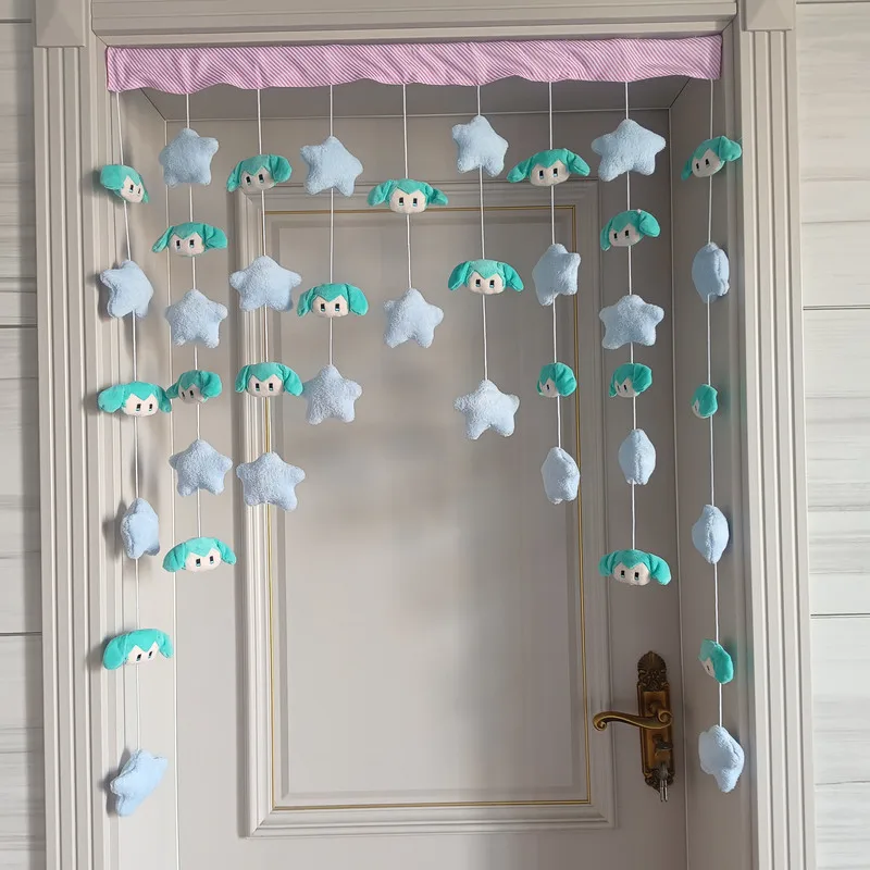 

Cartoon Miku Door Curtain Cute Girlish Heart Stars Room Door Hanging Decoration Curtain Kids/Girl'S Bedroom Decoration Home Decr