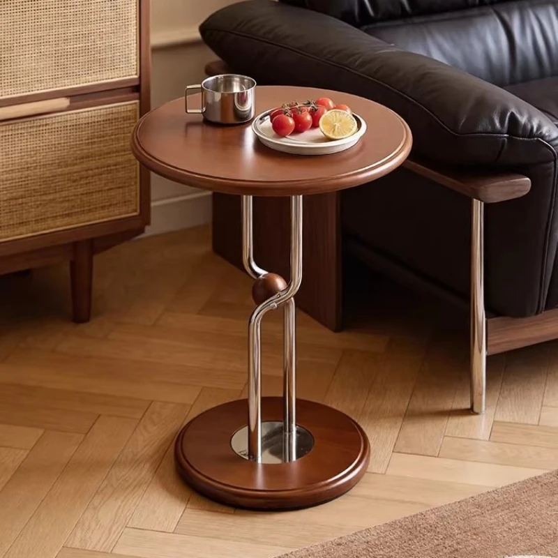 Solid wood edge few living room sofa side cabinet household removable coffee table premium mini small table bedroom shelf