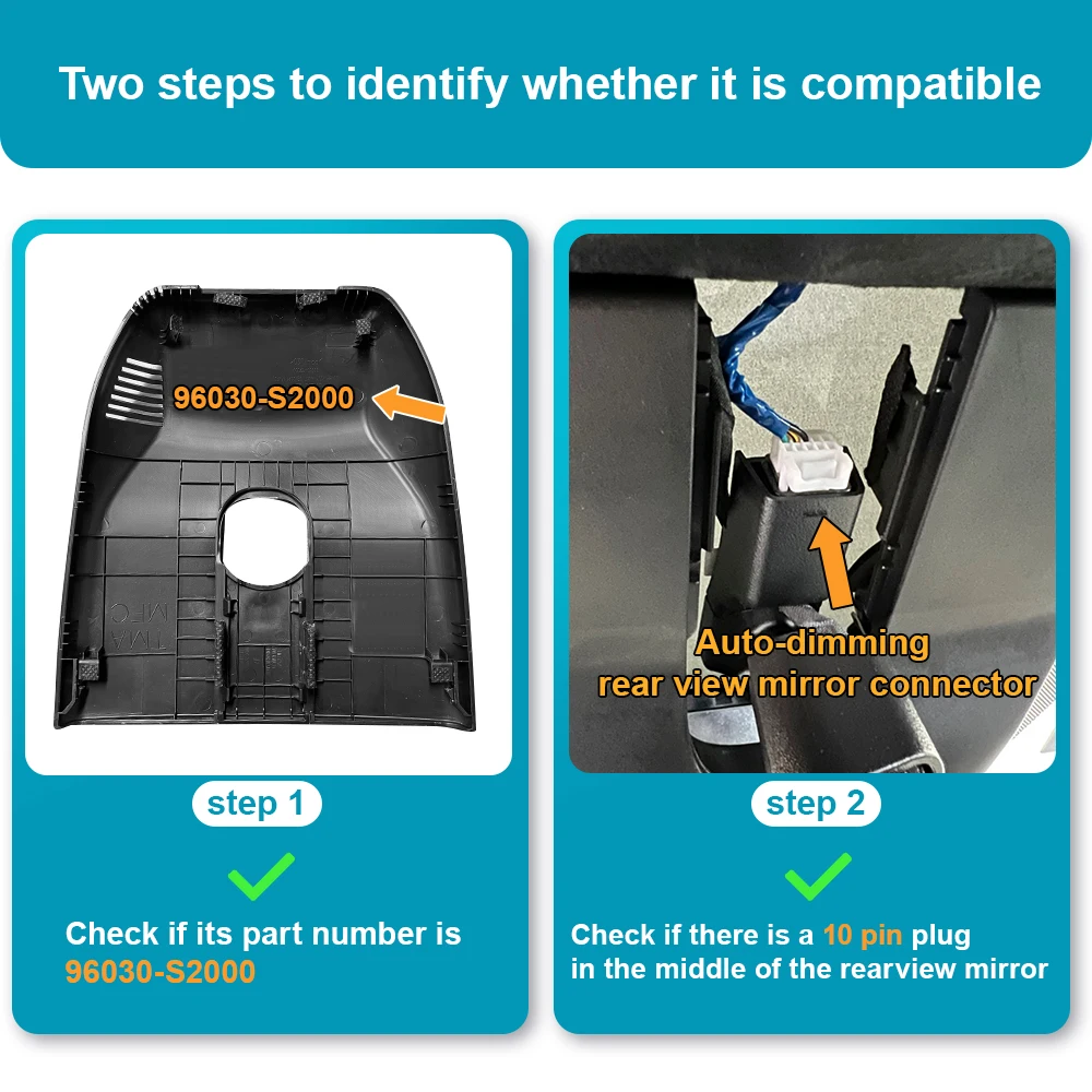 كاميرا سيارة 4K لسيارة Hyundai Santa Fe 2019-2020، ARB OEM تبدو مثالية للصندوق الأسود كاميرا داشكام لمحرك اليد اليمنى Santa Fe 2025-2026