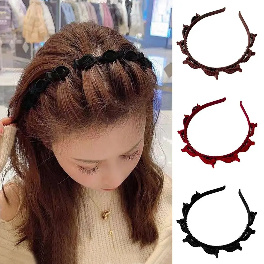 Ikat Rambut Kepang Gaya Baru untuk Wanita Ekor Kuda Tinggi dengan Klip Ikat Rambut Bergelombang dan Gigi Anti Selip Ikat Rambut Mudah Digunakan