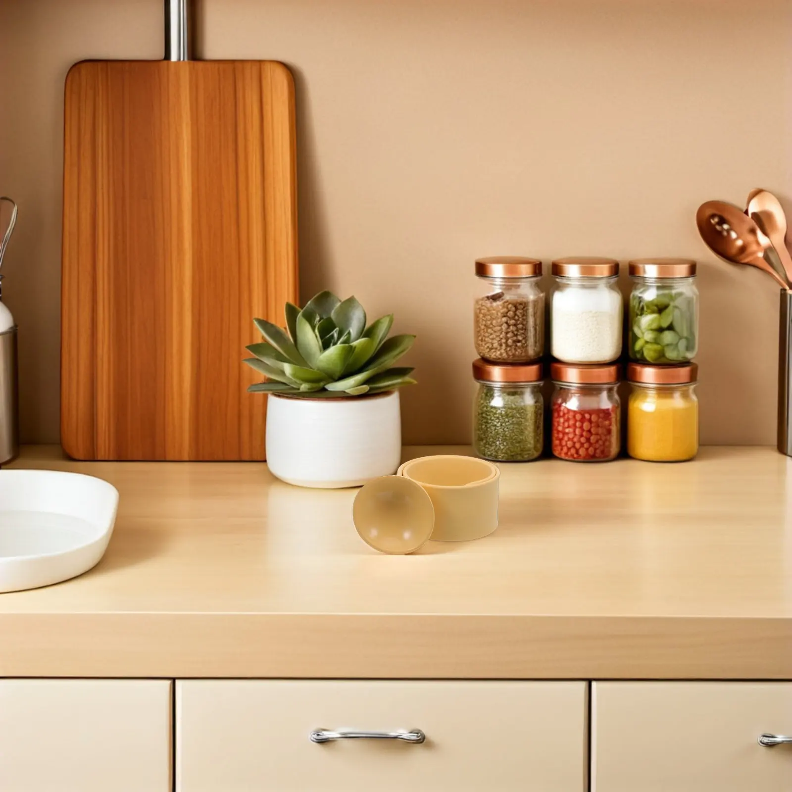 No Drop Silicone Suction Cup Slap Ring Upside Down Bottle Holder for Fridge Wall Pantry Spice Sauce Jar Organizer Seasoning