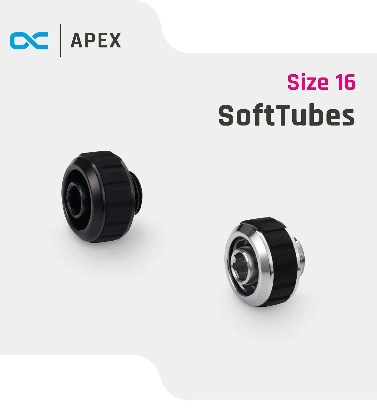 Alphacool Apex Grip SoftTube Fitting 16/10mm G1/4