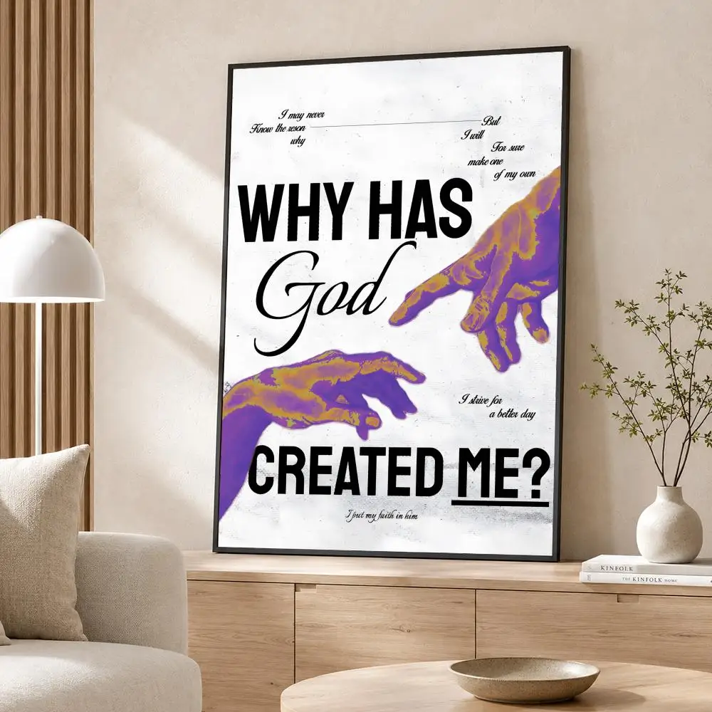 Religion Bible Verse Jesus Christ Christian Poster Poster Wall Sticker Waterproof Self Adhesive HD Art  Bedroom Bar Decor