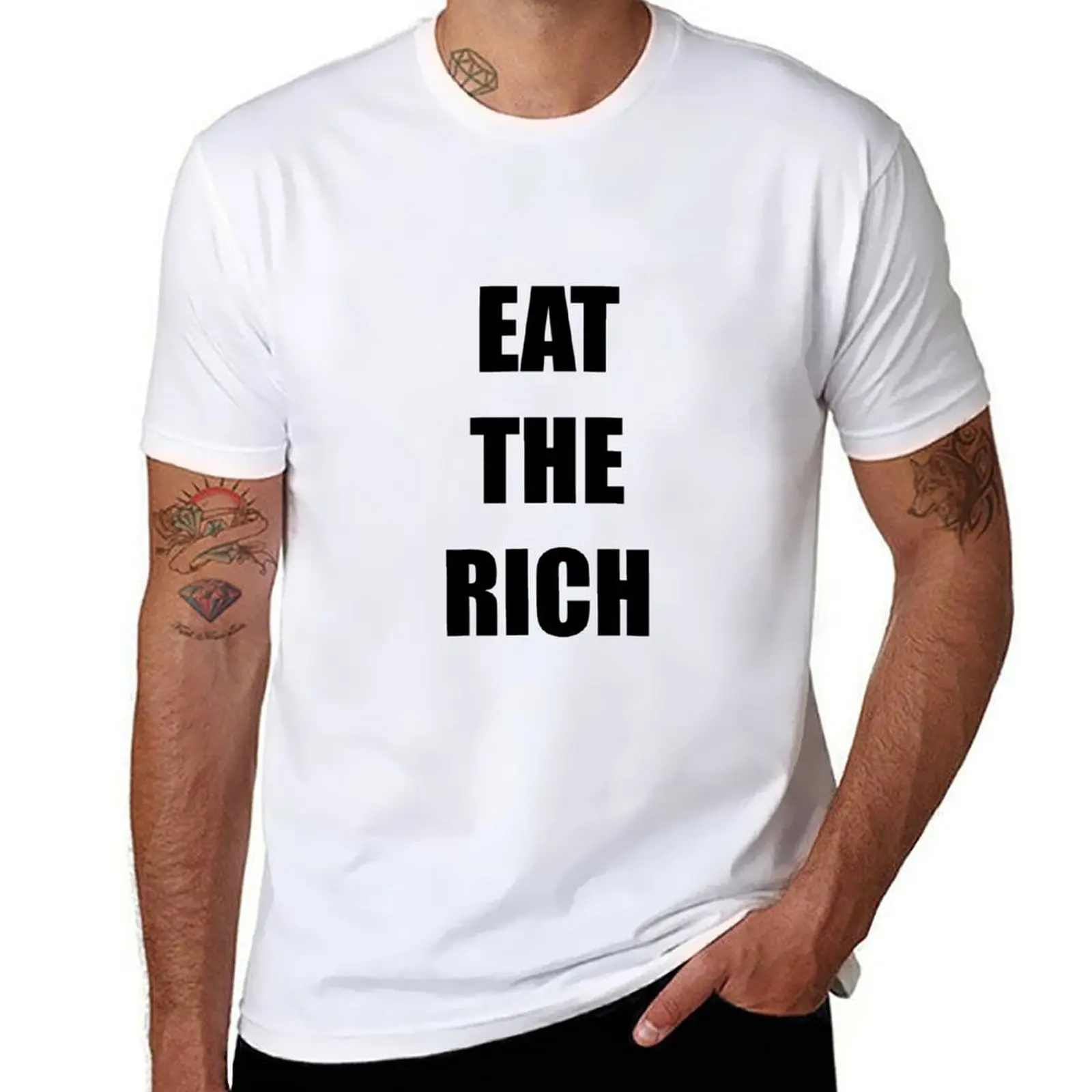 

Eat the rich T-Shirt cotton t shirt man man graphic t shirt t shirt man designer T-shirt