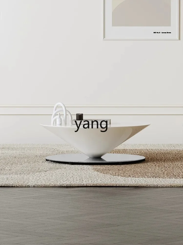 Yjq round Suspension Coffee Table Simple Modern Living Room Creative Inverted Triangle Shaped Coffee Table