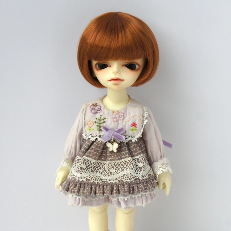 1/12 BJD  Doll wigs   JD256   4-5inch  11-13CM   Short BOBO Cut   Synthetic mohair  BJD Hair Lati White Tiny doll accessories