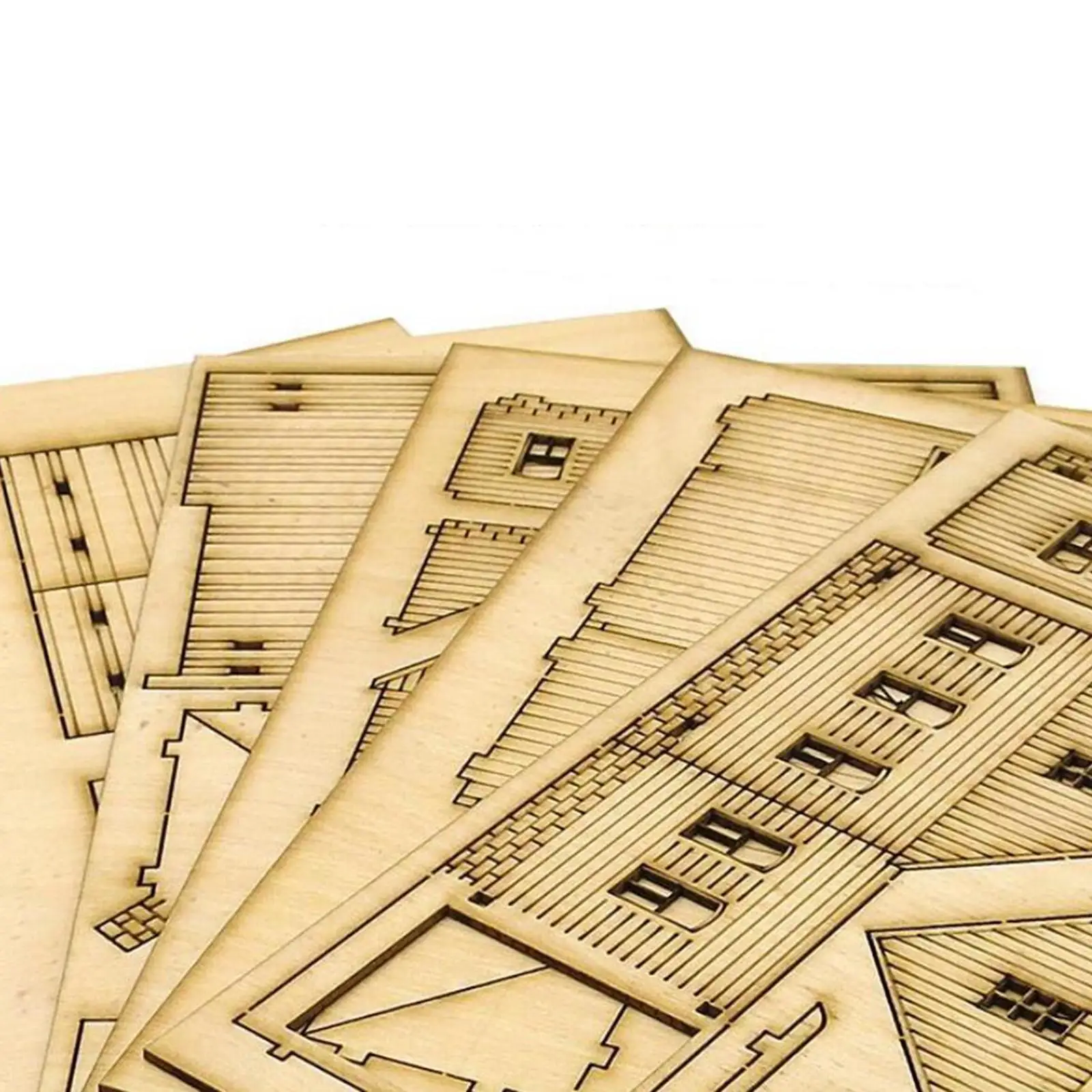 Maquetas de madera para ferromodelismo: accesorios para mesa de arena y maquetas arquitectónicas