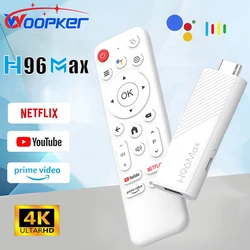 Woopker H96 Max H313 TV Stick Android 14.0 Support 4K Wifi6 BT5.0 Quad Core ARM Cortex A53 With Bluetooth Voice Remote Control