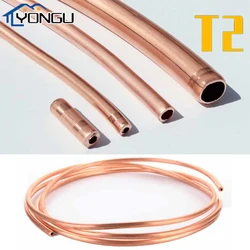 1-10M Soft Copper Tube Coil 99.9% T2 Pure Coppers Wire Pipe Air Conditioner Cooling DIY OD 1.8/2/3/4/5/6/8/9/10/12mm