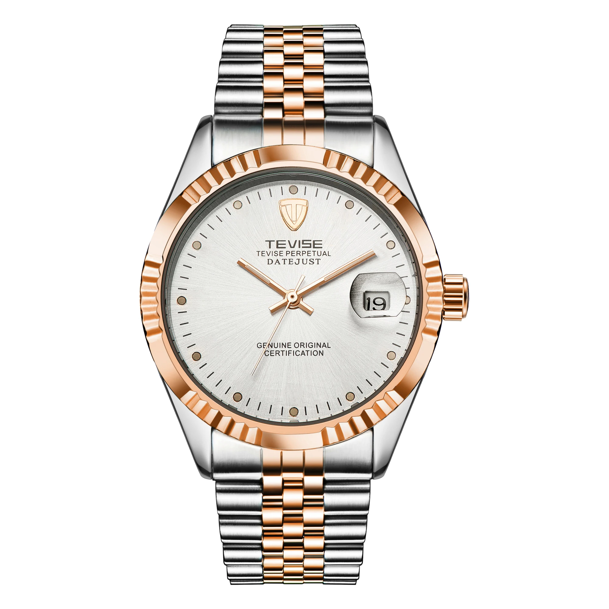 Orologio al quarzo TEVISE da uomo Orologio di lusso delle migliori marche con data Cinturino in acciaio inossidabile Orologio casual alla moda impermeabile