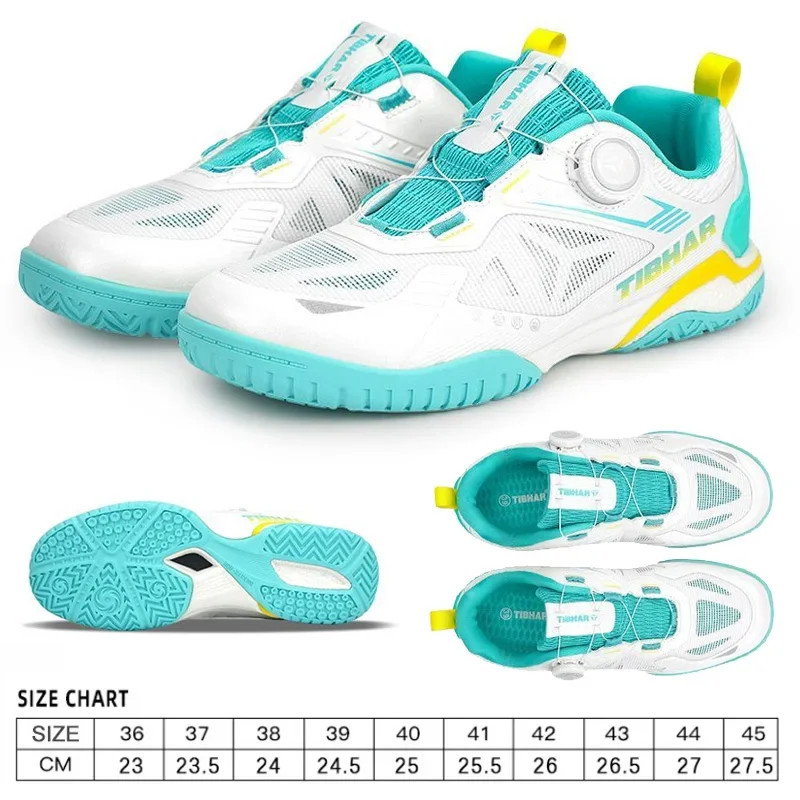New TIBHAR Table Tennis Shoes Men Women Professional Ping Pong Sneakers Indoor Court Footwear With Popcorn Cushion & Carbon Plat