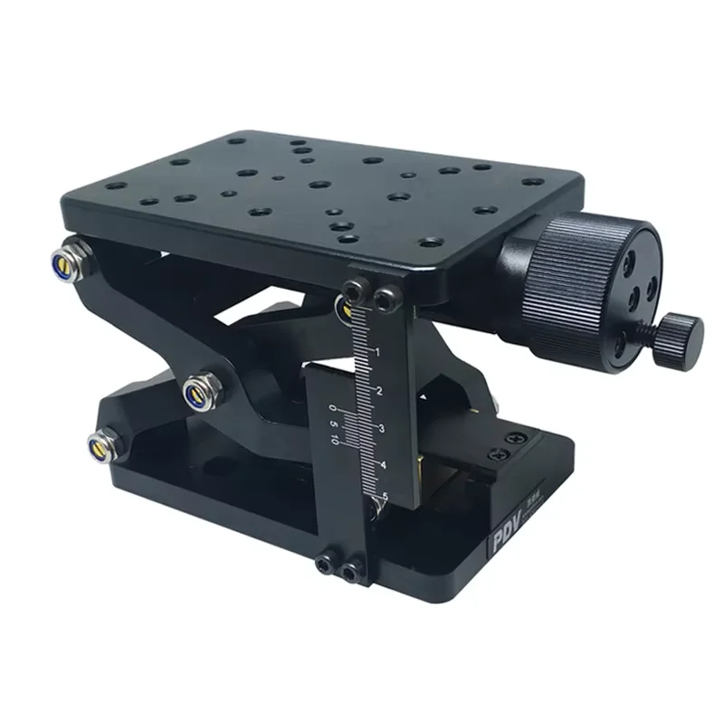 PT-SD408 Z-axis Manual Lab Jack,High Precise Optical Sliding Elevator,XYZLifting Platform,60mm Travel with Ruler