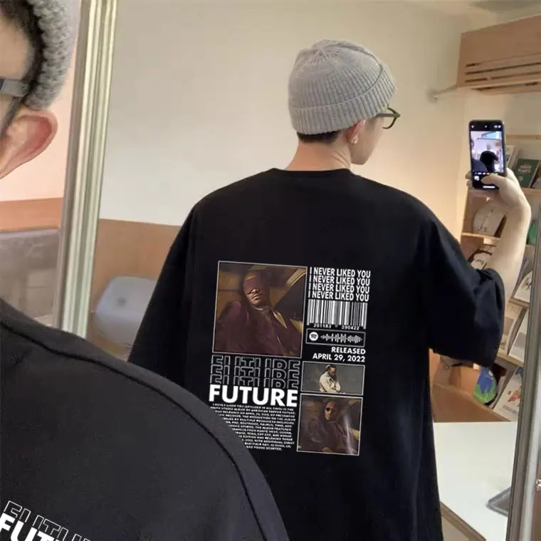

Hip Hop Rapper Future I Never Liked You Album Double Sided Graphic T-shirt Unisex High Quality Tshirt Men Fashion Casual Tees