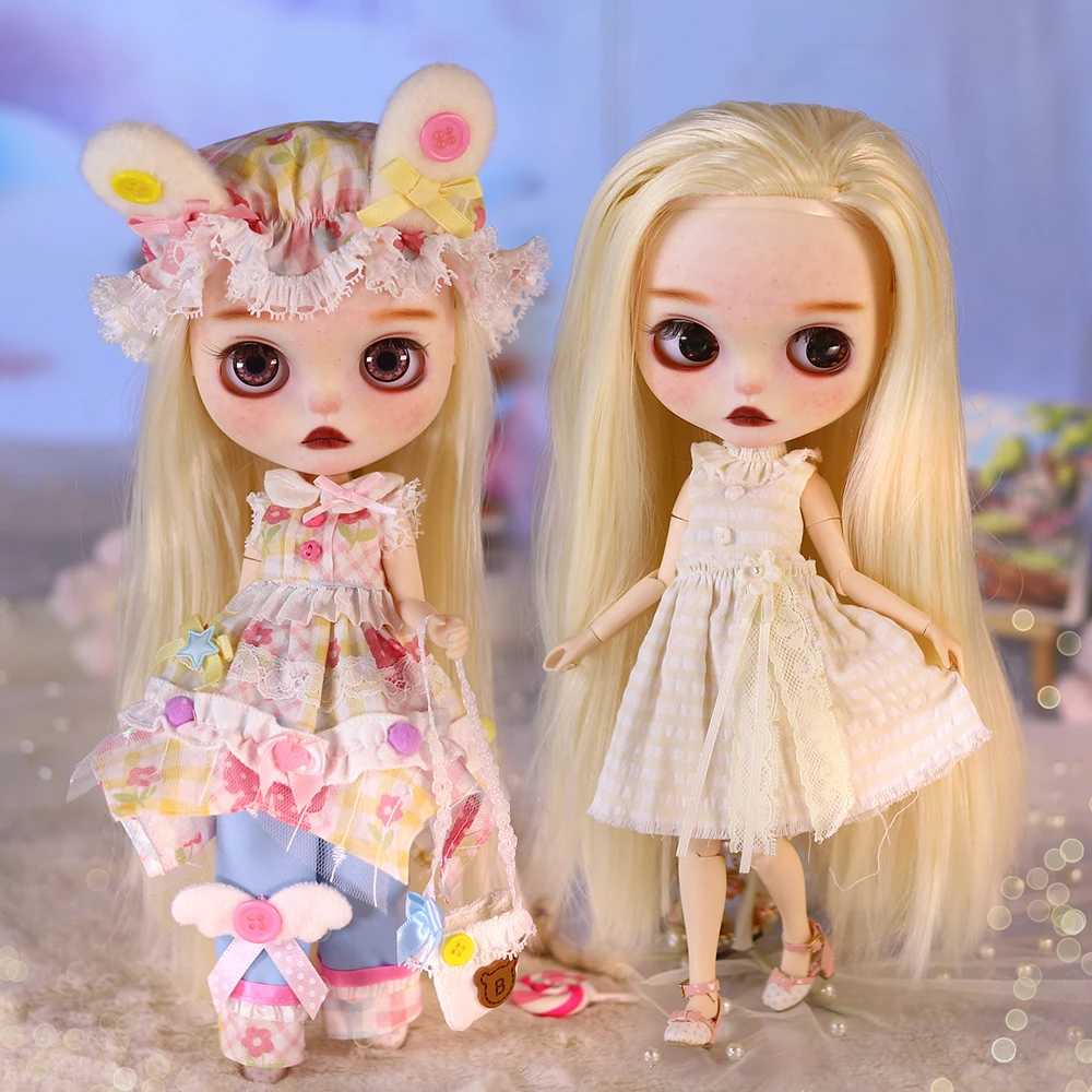 

Кукла ICY DBS Blyth 1/6, 30 см, раскрашенная вручную, с веснушками и красными губами, набор с лицевой пластиной, игрушка BJD и модный подарок