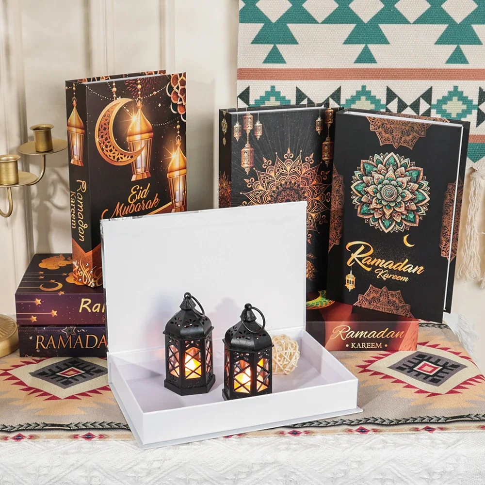 EID Decorative Books Storage Box Coffee Table Fake Books Kaaba Mosque Design Muslim Decorative Ornaments Home Interior Decor